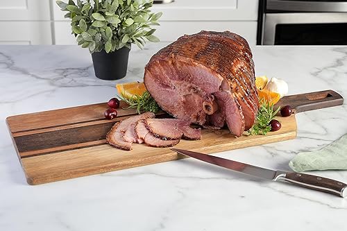 Miniatura 7 de Kenmore San Ysidro - Tabla para cortar y servir madera de acacia de 21.5 x 8 pulgadas con mango