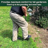 Vista 5 de Herramienta de cortacésped, herramienta manual de bordeadora de césped con base ancha, mango largo de 39 pulgadas, borde de mano de acero, pala