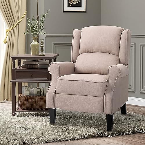 Miniatura 36 de HOMCOM Silla reclinable de masaje por vibración para sala de estar con calor, sofá individual con respaldo alado, moderna silla reclinable de tela