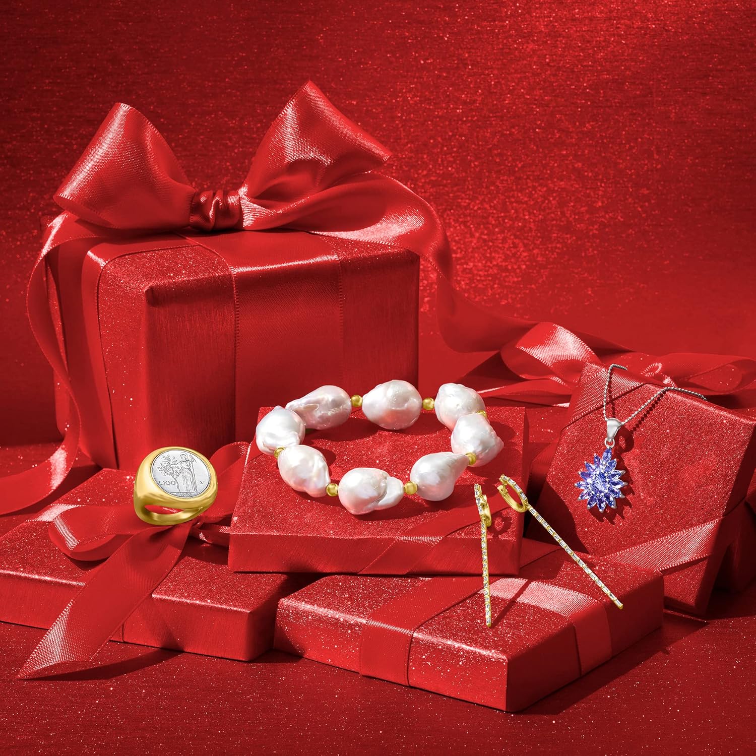 Ross-Simons 2.20 ct. t.w. Tanzanite Cluster Pendant Necklace in Sterling Silver