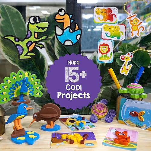 Miniatura 2 de Imagimake Awesome Craft Kit - Kit de juegos creativos y de bricolaje 5 en 1 para niños a partir de los 5 años