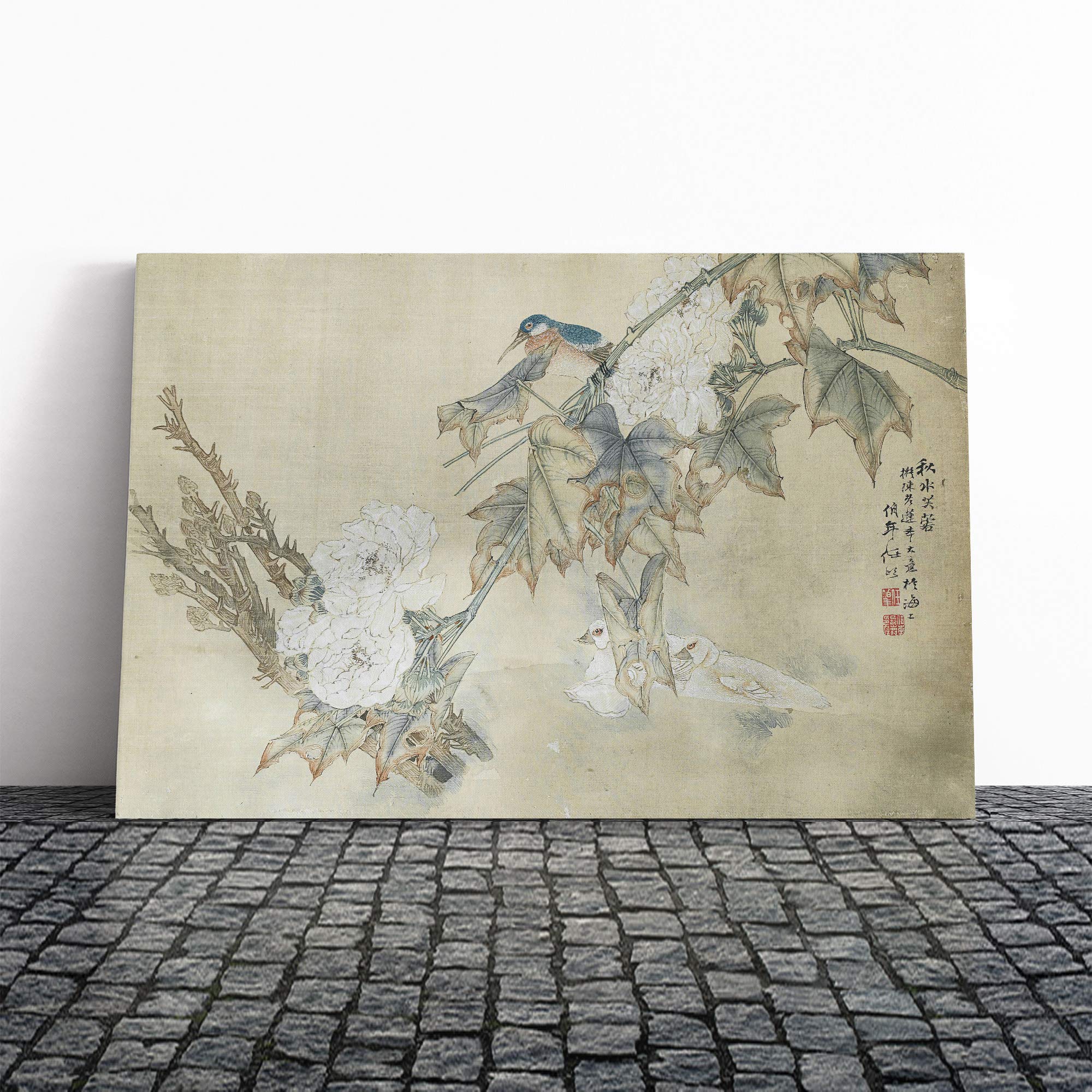 Wall Ren Yi Japanes Oriental Art Vol.2 Canvas Print | Gallery Wrapped 30mm Frame Wall Art | 24x16 inches | Ready to Hang | Contemporary Picture | Living Room Bedroom Lounge Office