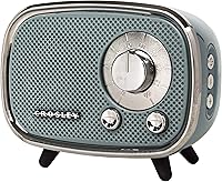 Vista 8 de Altavoz Crosley CR3039A-BK Rondo Retro portátil recargable con Bluetooth, color negro