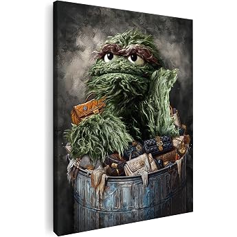 Artmazing Designer Oscar Picture Colourful S-Art Modern Cool Wall Pictures Living Room Decoration XXL Canvas XXL