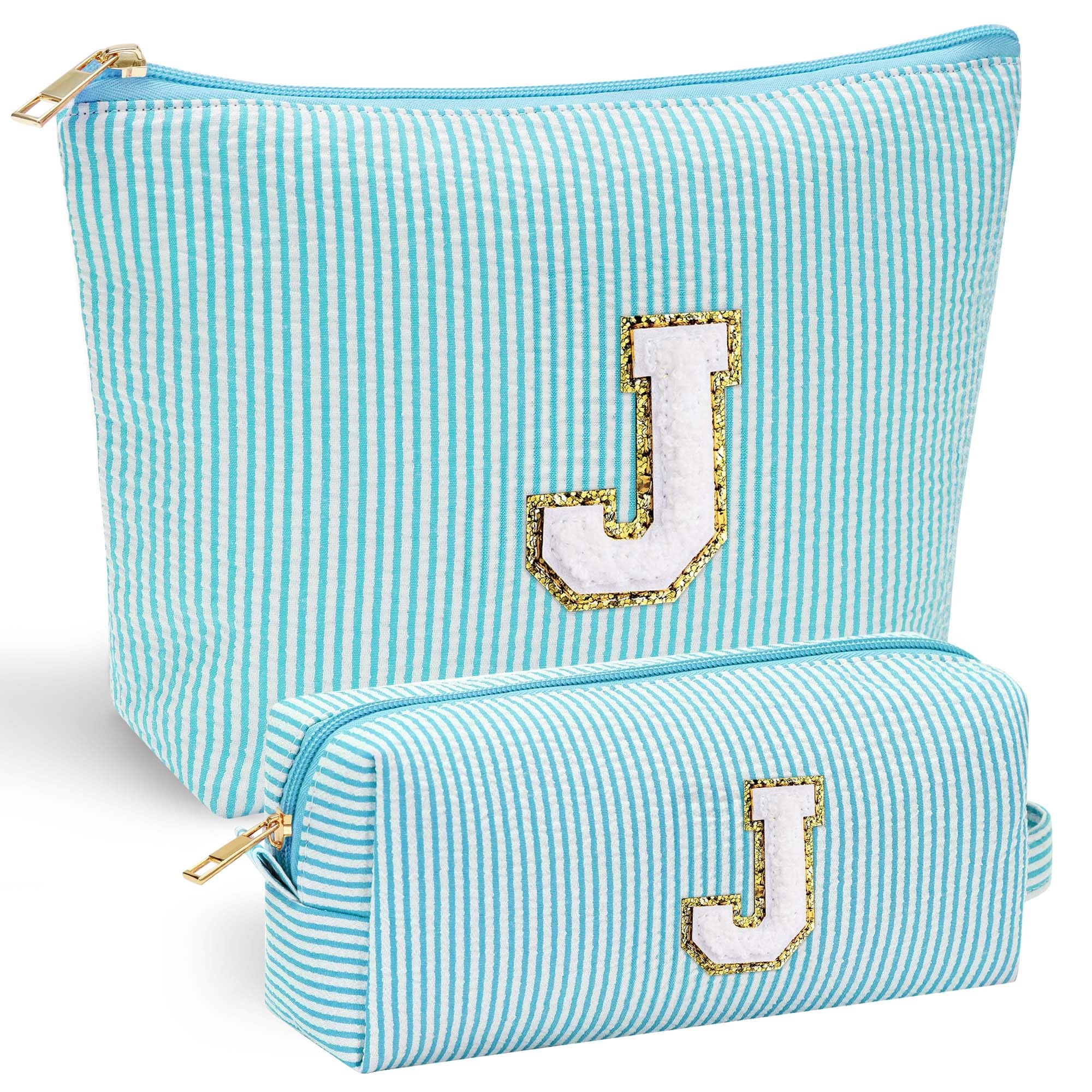 Parima Personalised Gifts for Girls Women - Personalised Make up Bag Initial Make up Bags A Preppy Stuff Birthday Gifts for Women Gift for Girl Womens Girlfriend Teenage Girls Gift Makeup Bag — view 79