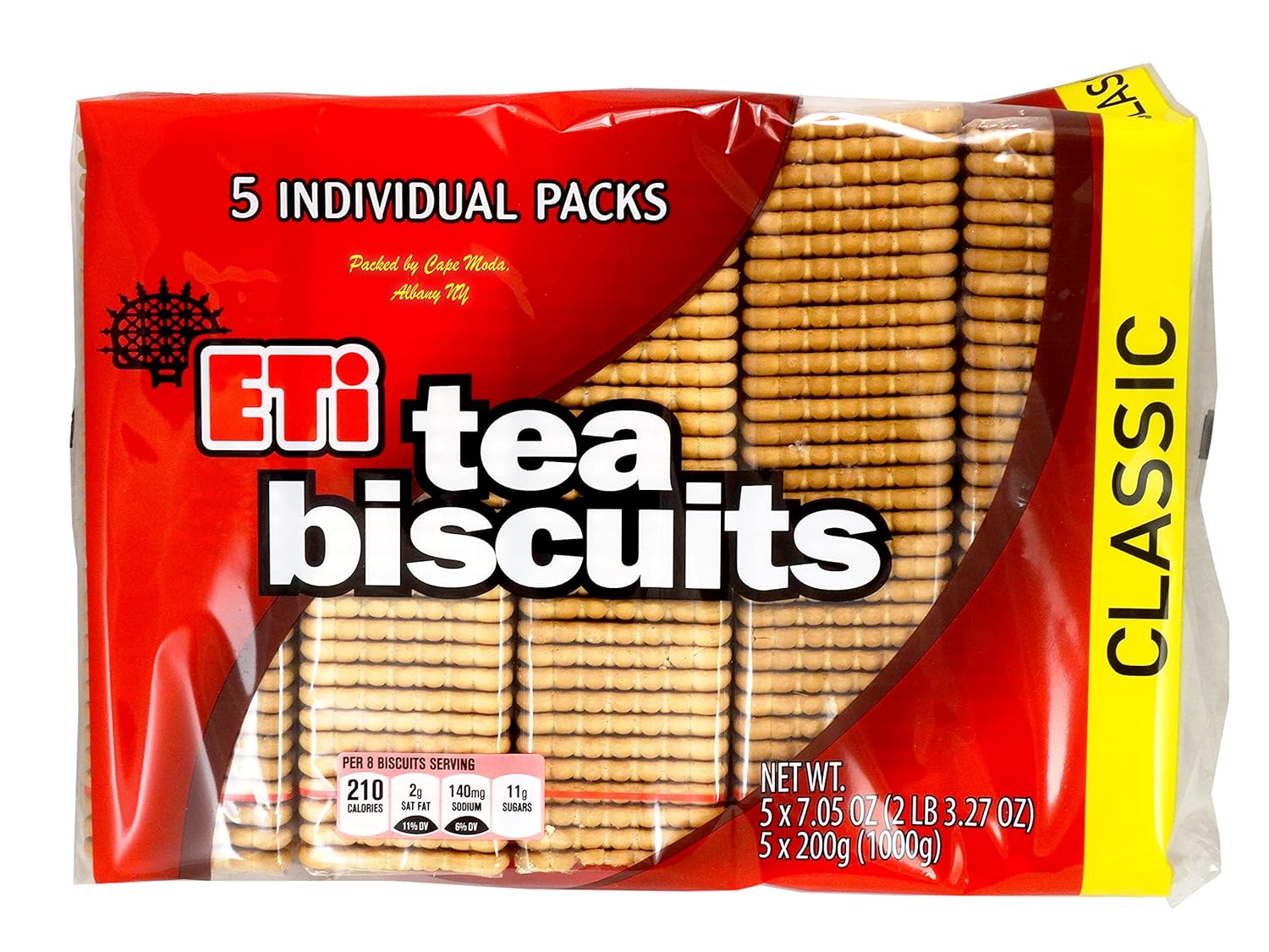 Eti Tea Biscuits 5 x 200 packs One Kilo Everything Else