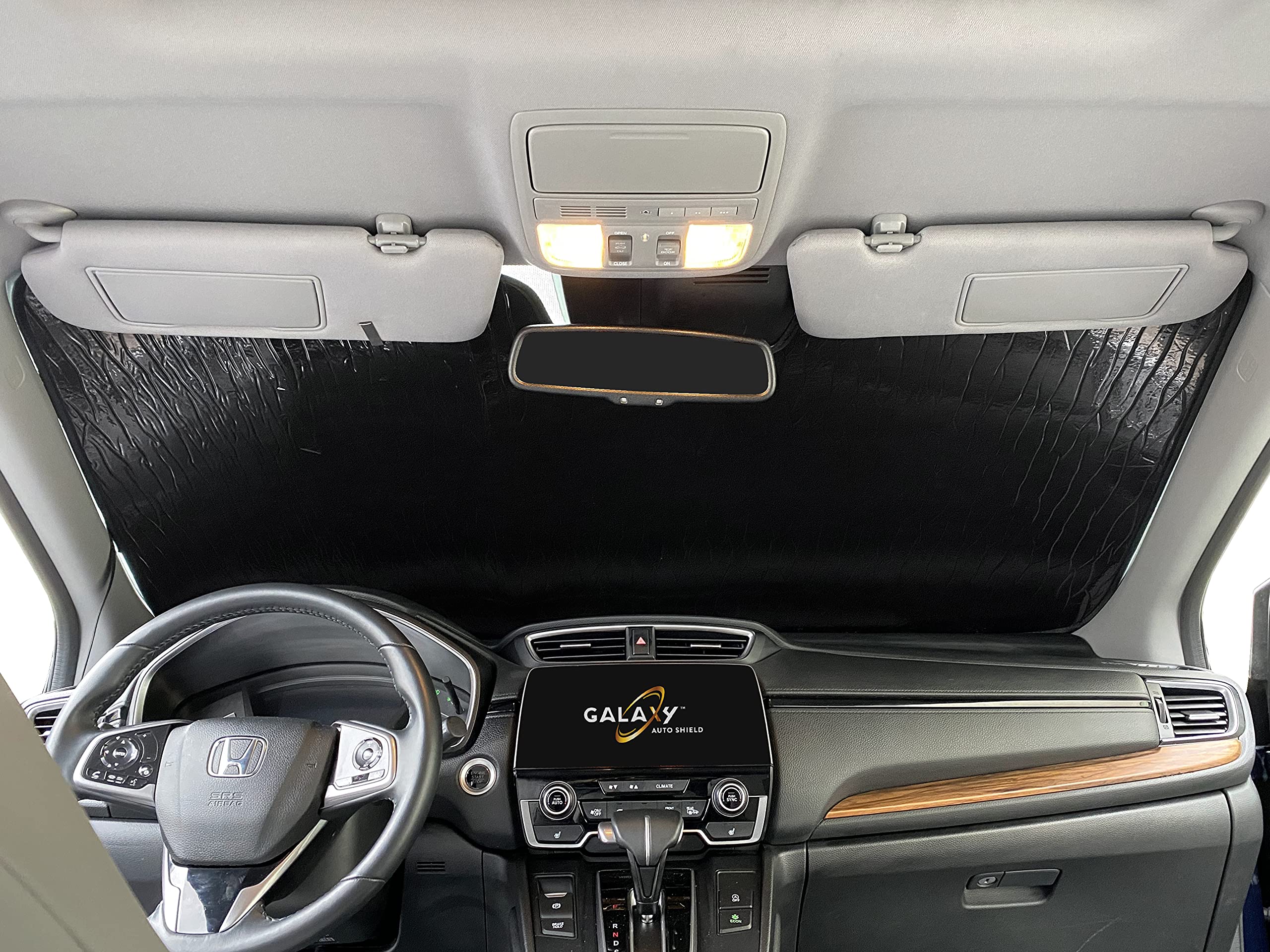 GalaxyAutoShield Custom Fit Windshield Sun Shade for 2017 2018 2019 2020 2021 2022 Honda CR-V CRV SUV, Insulated Window Sunshade Privacy Accessories Blockout UV Reflector Protection - Made in USA