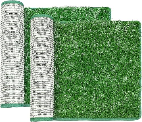 Miniatura 20 de LOOBANI Almohadillas para orinar para perro, almohadillas de hierba artificial para perro para bandeja de orinal, hierba falsa para que los perros