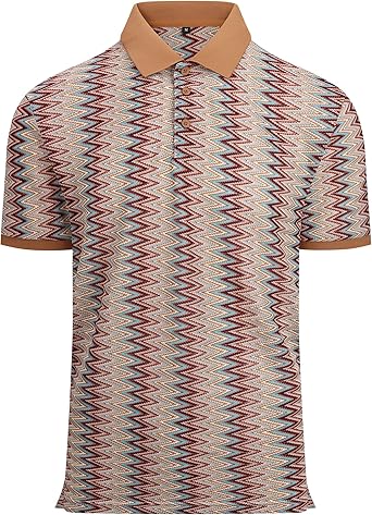 Alex Vando Mens Lace Polo Shirts Fashion Vibrant Short Sleeve Casual Shirts for Men