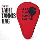PANFIKH Table Tennis Bat Cover with Full Padding | TT Racket Kit Bag | Bats Case for Maximum Protection and Style | Waterproof Tennis Bag - Red gallery image