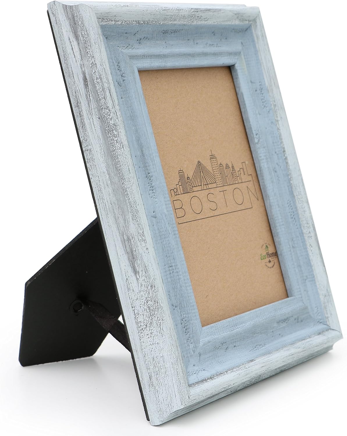 EcoHome 5x7 Picture Frame Distressed Blue - Mount Desktop Display, Frames