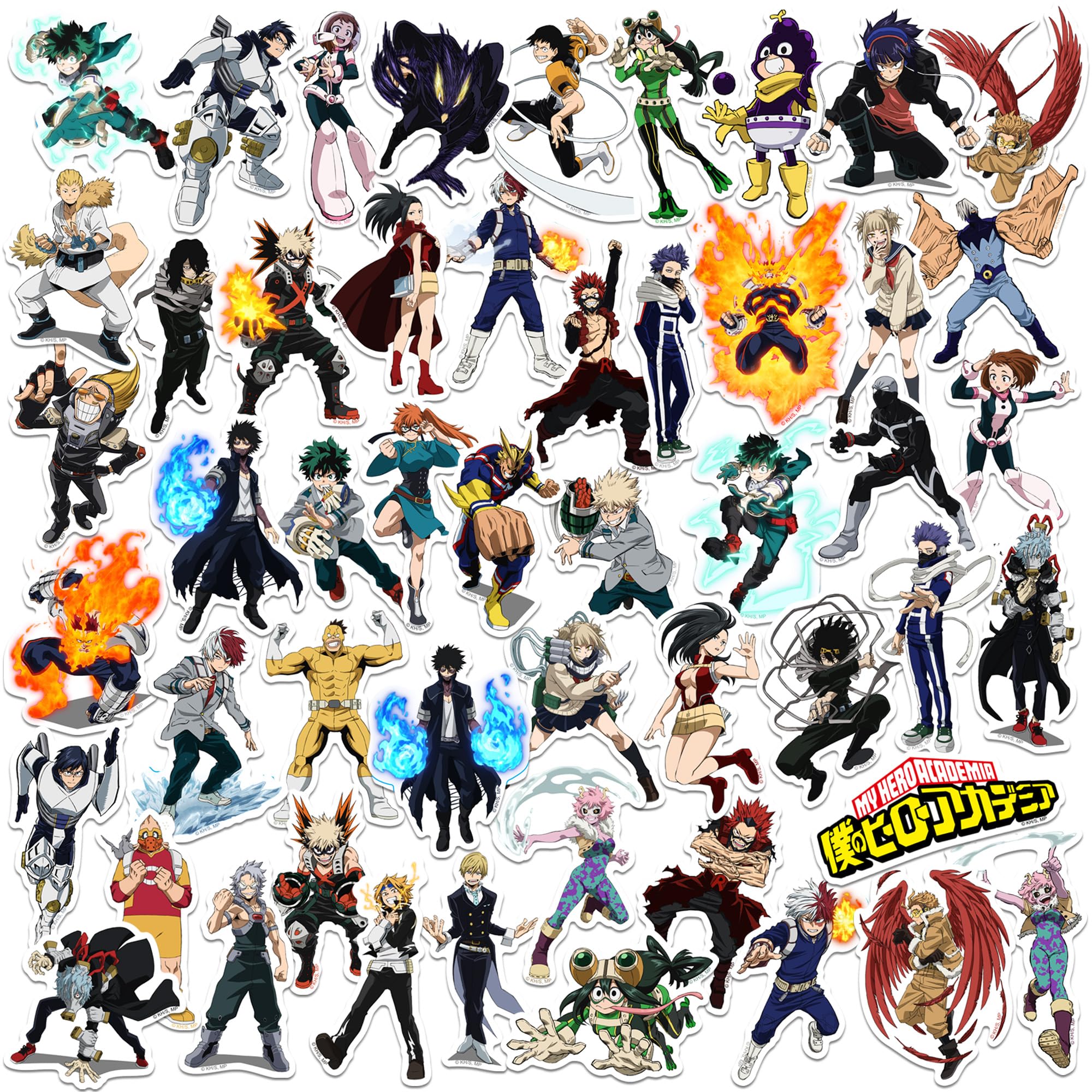 Pack De 100 Autocollants My Hero Academia - Stickers Vinyle Waterproof Pour Bouteille, Laptop, Skate - Cadeau Ado Et Fan D'anime