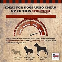 Vista 4 de Huesos de perro con mango de res para masticadores agresivos, golosinas de larga duración para perros de razas grandes y gigantes, médula saludable