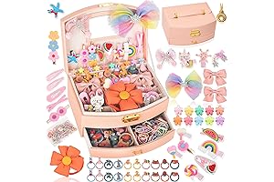 Hair Accessories for Girls 4-12, Gift Toys for Girls(Pink)