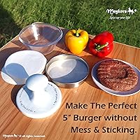 Vista 2 de Meykers Hojas de papel para prensa de hamburguesas de 5 pulgadas 300 piezas de papel redondo para hamburguesas para separar las empanadas