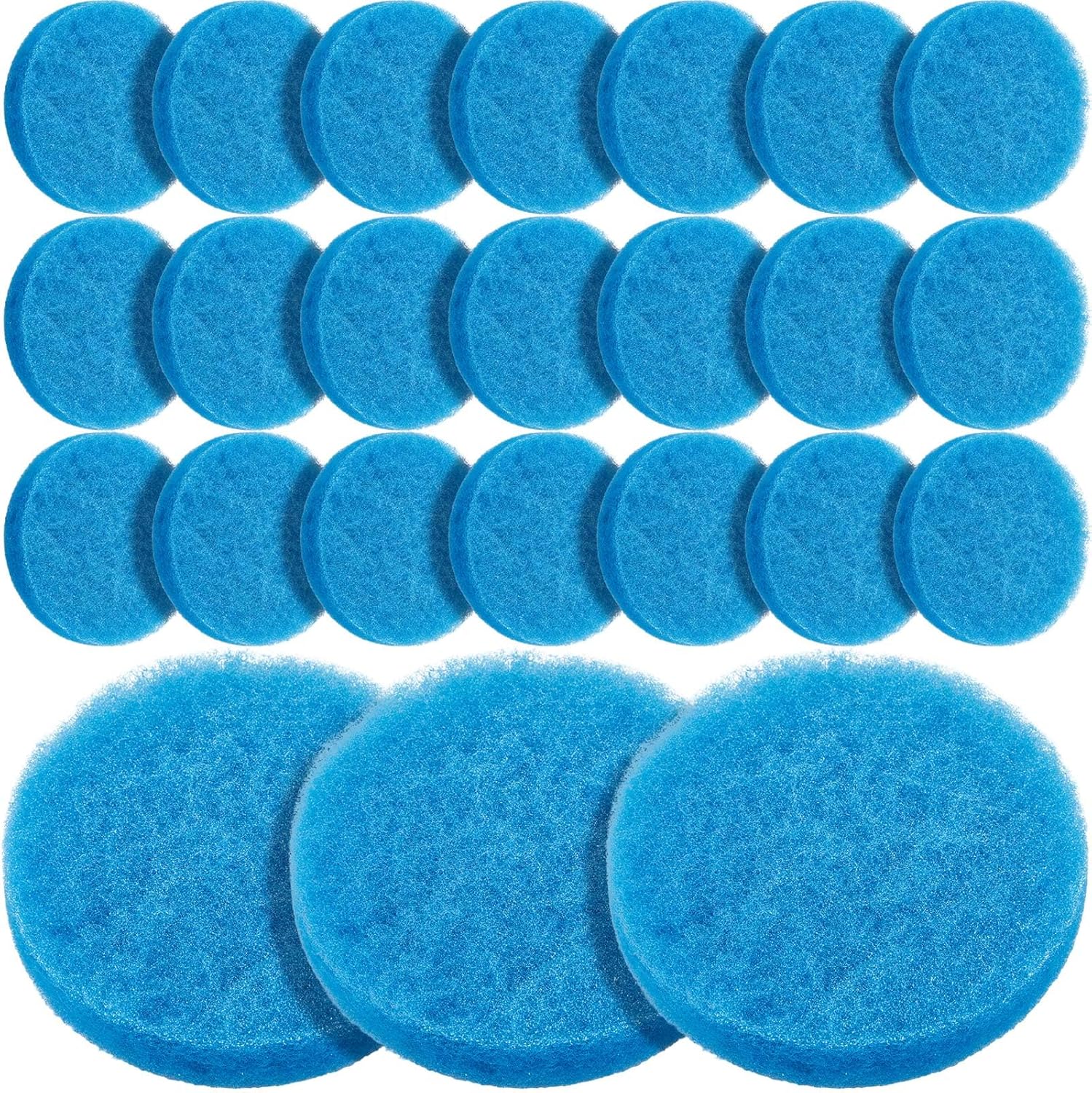 Tranqun 24 Pcs Fine Filter Water Polishing Pad Compatible with Fluval Fx4, Fx5, Fx6 7 x 7 x 1.38 Inches White Filter Media Canister Aquarium Water Polishing Pads
