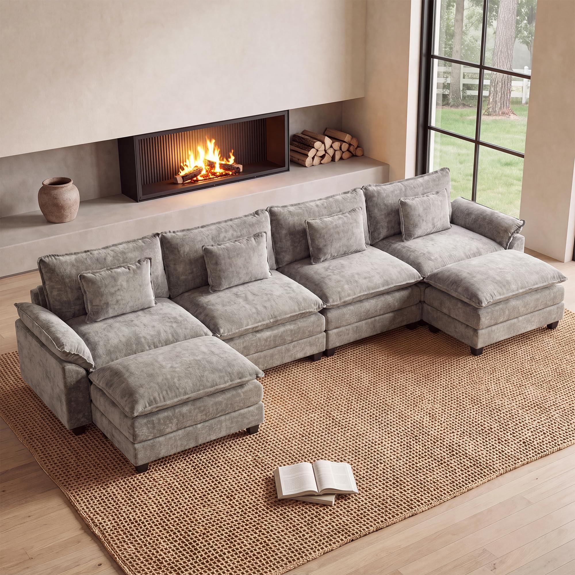 154 Modular Sectional Sofa with Ottoman