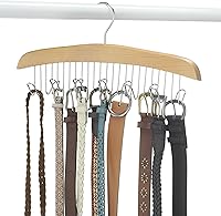 Vista 2 de Whitmor Percha de cinturón de madera, natural/cromo