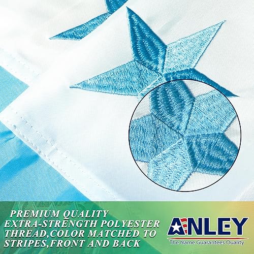 Miniatura 3 de Anley EverStrong Series - Bandera de Honduras de 3 x 5 pies, nailon resistente, rayas bordadas y cosidas, 4 filas de costuras de cerradura, banderas