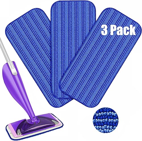 3 almohadillas reutilizables para trapeador compatibles con trapeadores Swiffer WetJet, almohadillas de repuesto de microfibra lavables,