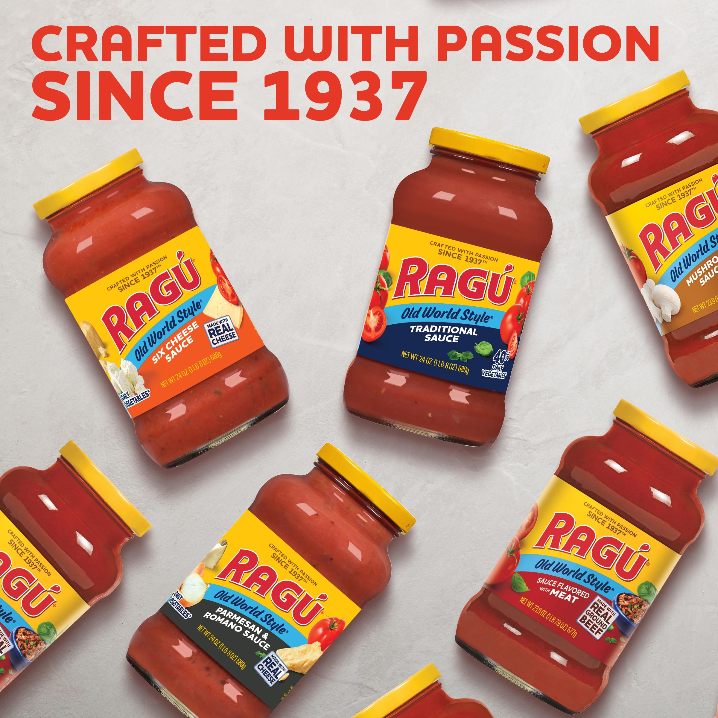 RAGÚ Old World Style Traditional Sauce, Perfect for Italian Style Meals at Home, 24 OZ (Pack of 6)