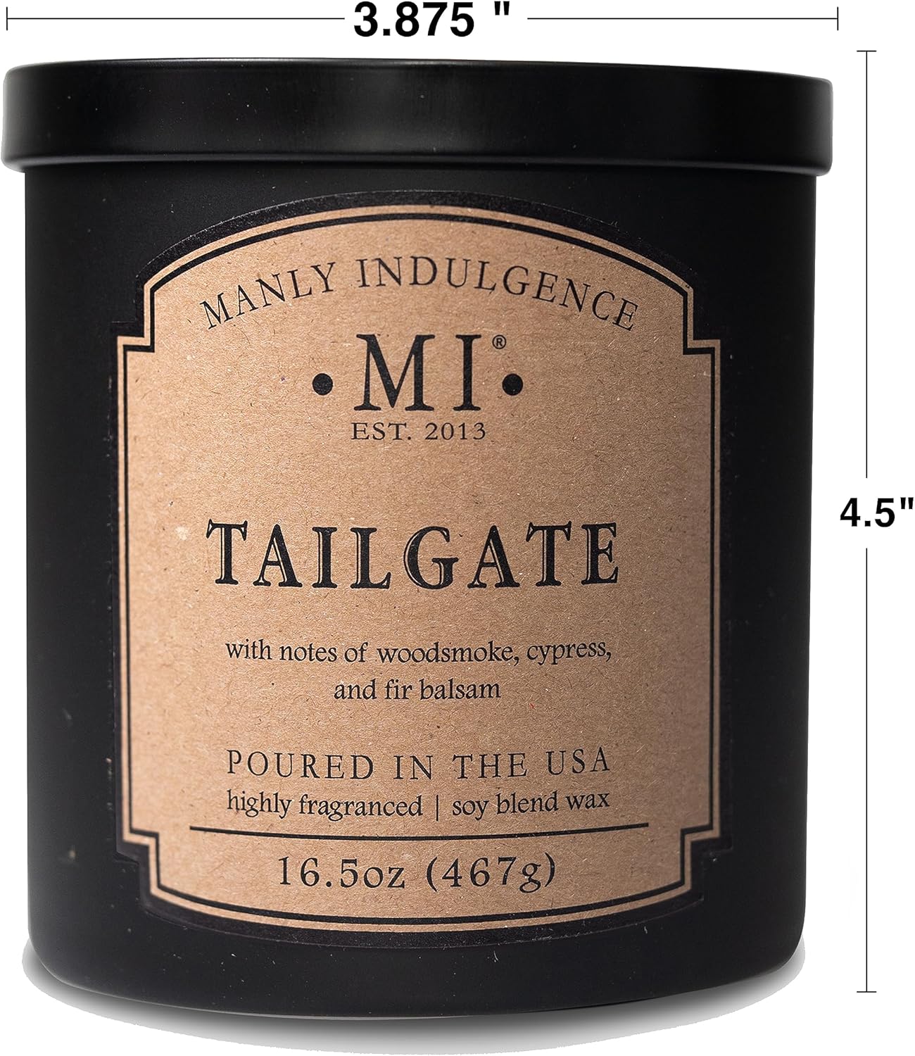 Manly Indulgence Tailgate Scented Candles for Men, 2 Wick, 16.5 oz Premium Soy Blend Wax, 60H Burn, Candles for Home Scented - Made in The USA - Image 6