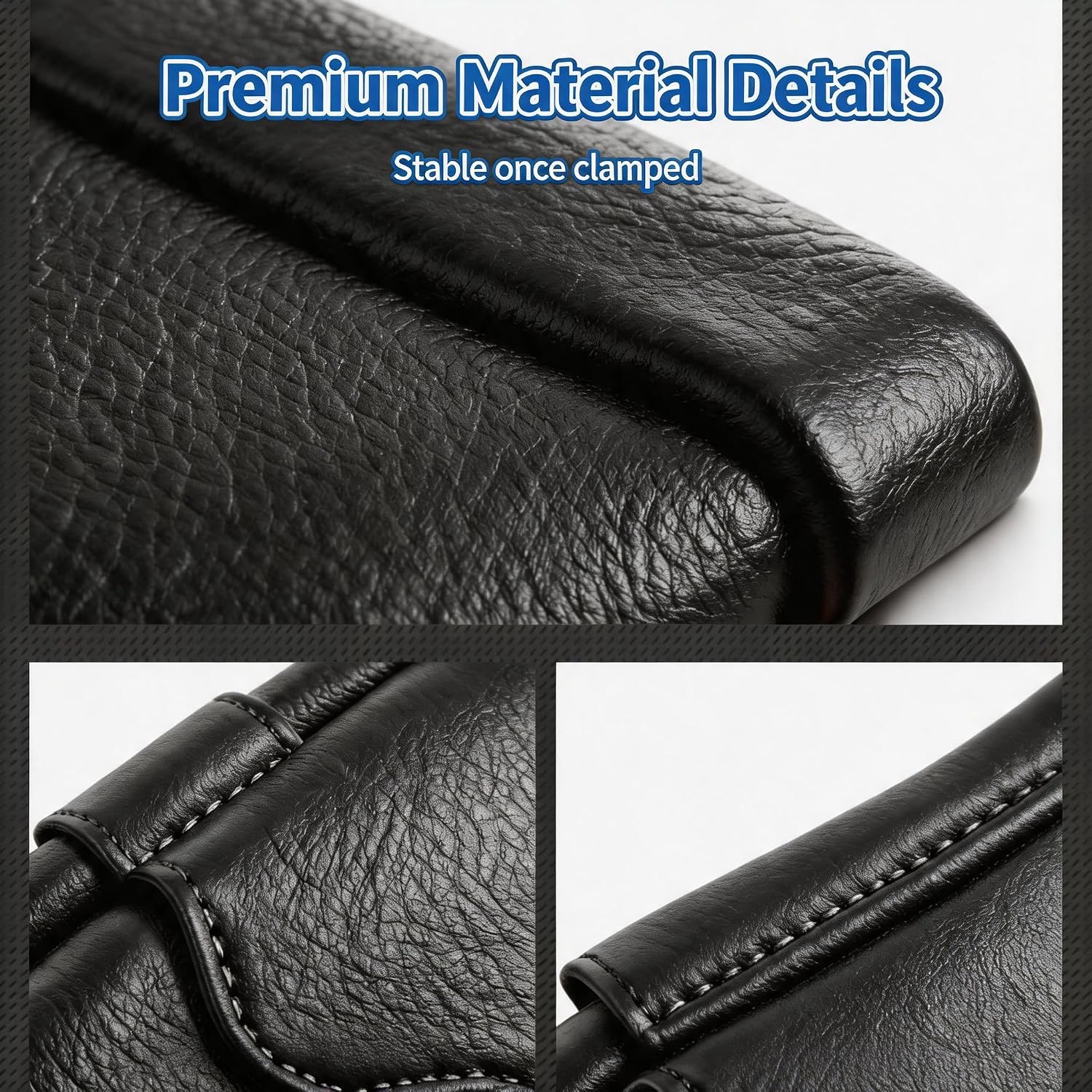 Magnetic Car Sunglass Holder for Visor, PU Leather Organizer for Glasses, Universal Interior Accessory (Yellow) image 4