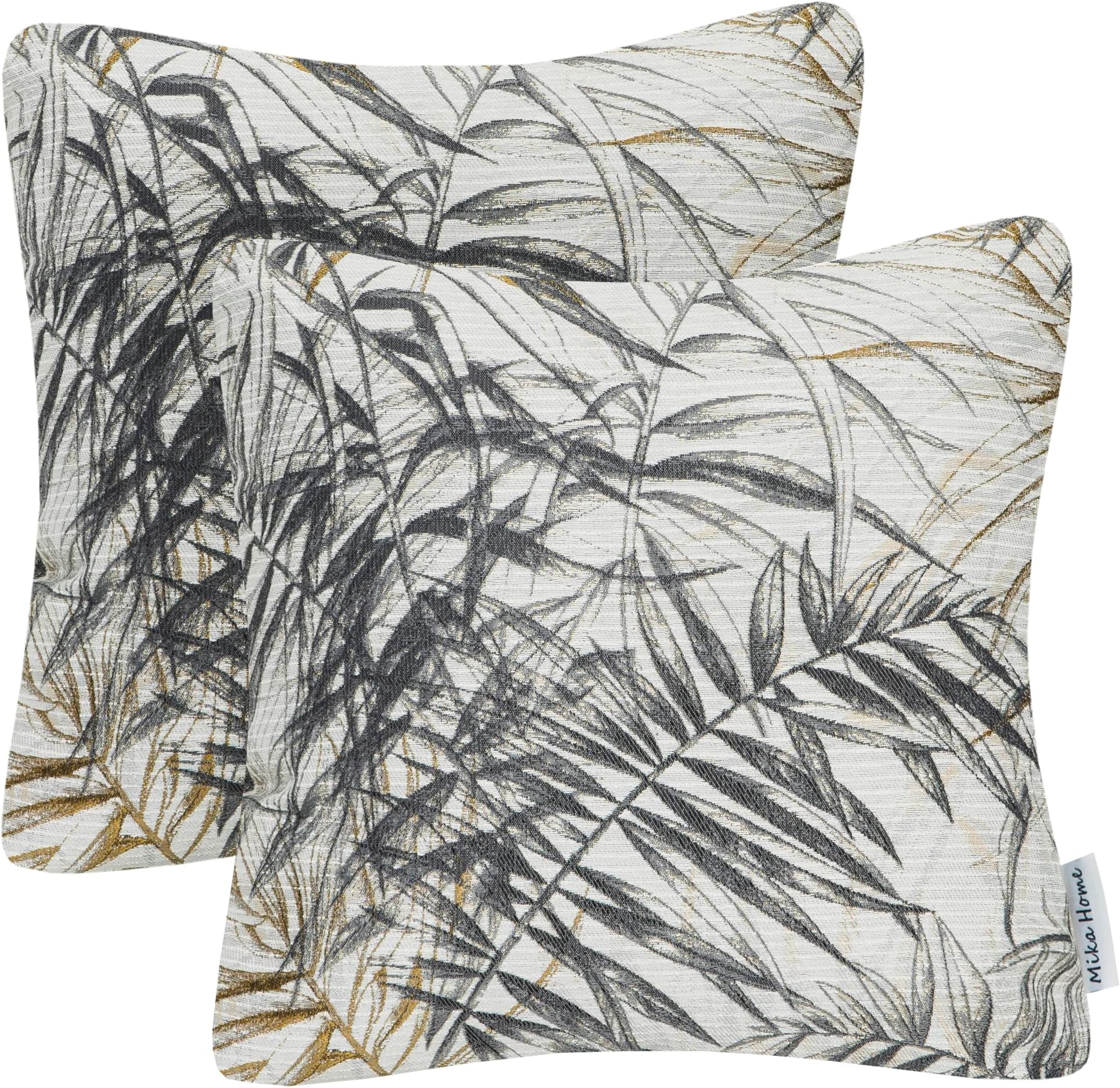 Mika Home Federe Decorative Rettangolari Per Sedia – Motivo Girasole, 30x50 Cm, 2 Pezzi, Verde Panna, Con Cerniera Invisibile