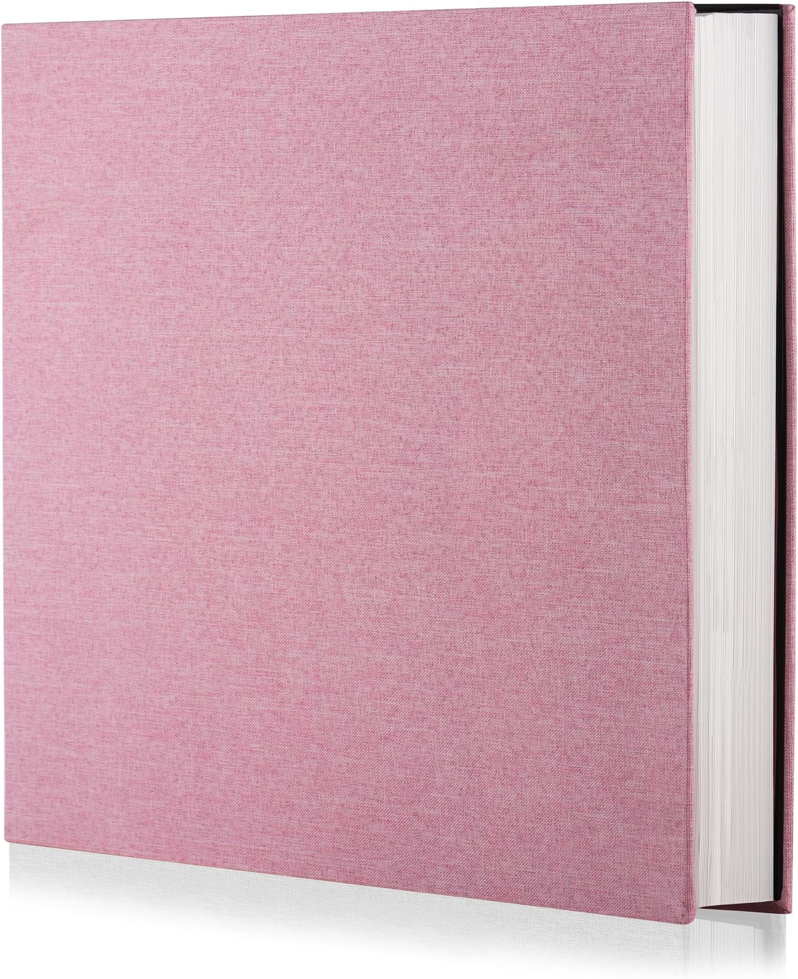 Pink Photo Album Self Adhesive Scrapbook Album for 4×6 Photos/Pictures DIY Linen Cover Album 15 Sheets/30 Blank Pages for Family Wedding, Birthday, Christmas, Anniversary