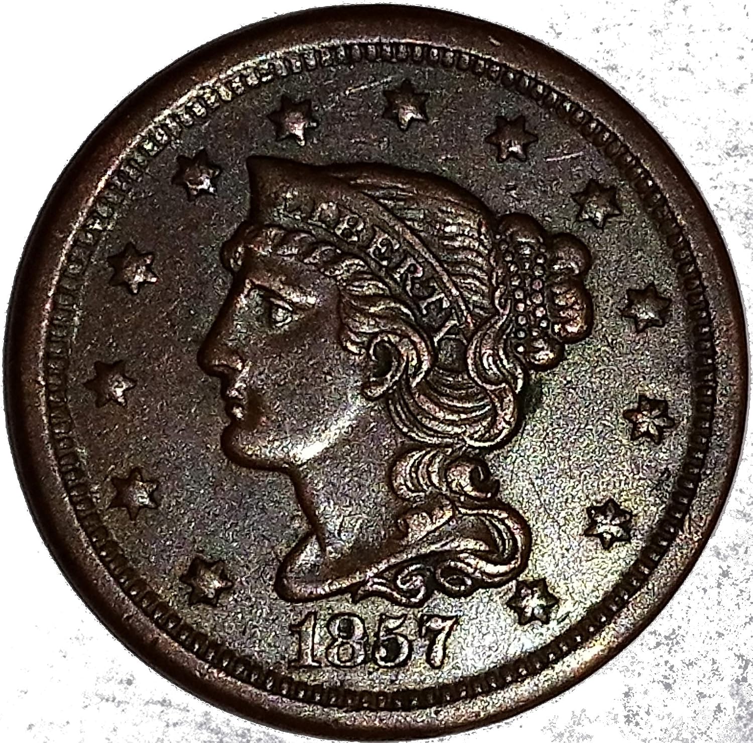 1839-1857 Braided Hair Large Cent by US Mint