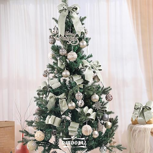 Miniatura 3 de Cinta de terciopelo verde salvia con alambre de 2.5 pulgadas x 10 yardas, cinta verde de Navidad con borde con alambre para coronas, lazos para