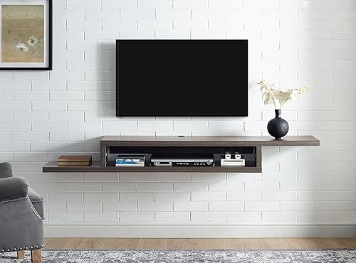 Miniatura 2 de Martin Furniture - Consola flotante asimétrica para TV, para montarse en la pared.