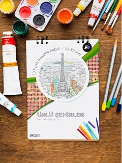 Postermanya Ünlü Şehirler Yetişkinler Için Boyama 