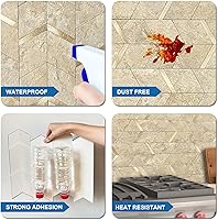 Vista 6 de MOFIT Protector contra salpicaduras despegar y pegar para cocina, Panel de pared 3D azulejo despegar y pegar autoadhesivo protector contra