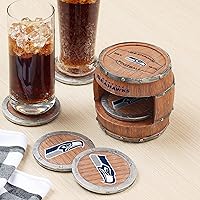 Vista 105 de NFL Team Logo 5-Pack Barrel Beverage Drink Coaster Set