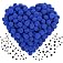 Caydo [400 pcs] - 300 Pieces 1 Inch Blue Pompoms with 100pieces Wiggle Eyes Multicolor Arts and Crafts Pom Poms Balls for Kid