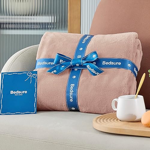 Vista 64 de Bedsure - Manta de vellón, tamaño individual XL, ligera, suave, acogedora, para dormitorio universitario, cama, sofá, viajes y campamento