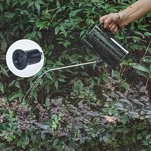 Miniatura 8 de Regadera de jardinería doméstica espesada de 1L34 onzas, botella rociadora de gran capacidad, boquilla larga, regadera para plantas de jardín (gris)