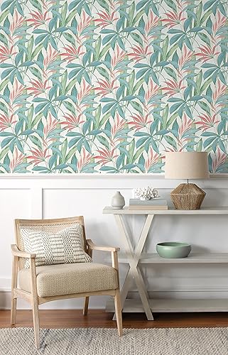 Vista 79 de Tommy Bahama - Papel tapiz para despegar y pegar, papel tapiz tropical para dormitorio, tocador, cocina, vinilo, cobertura de 30.75 pies cuadrados