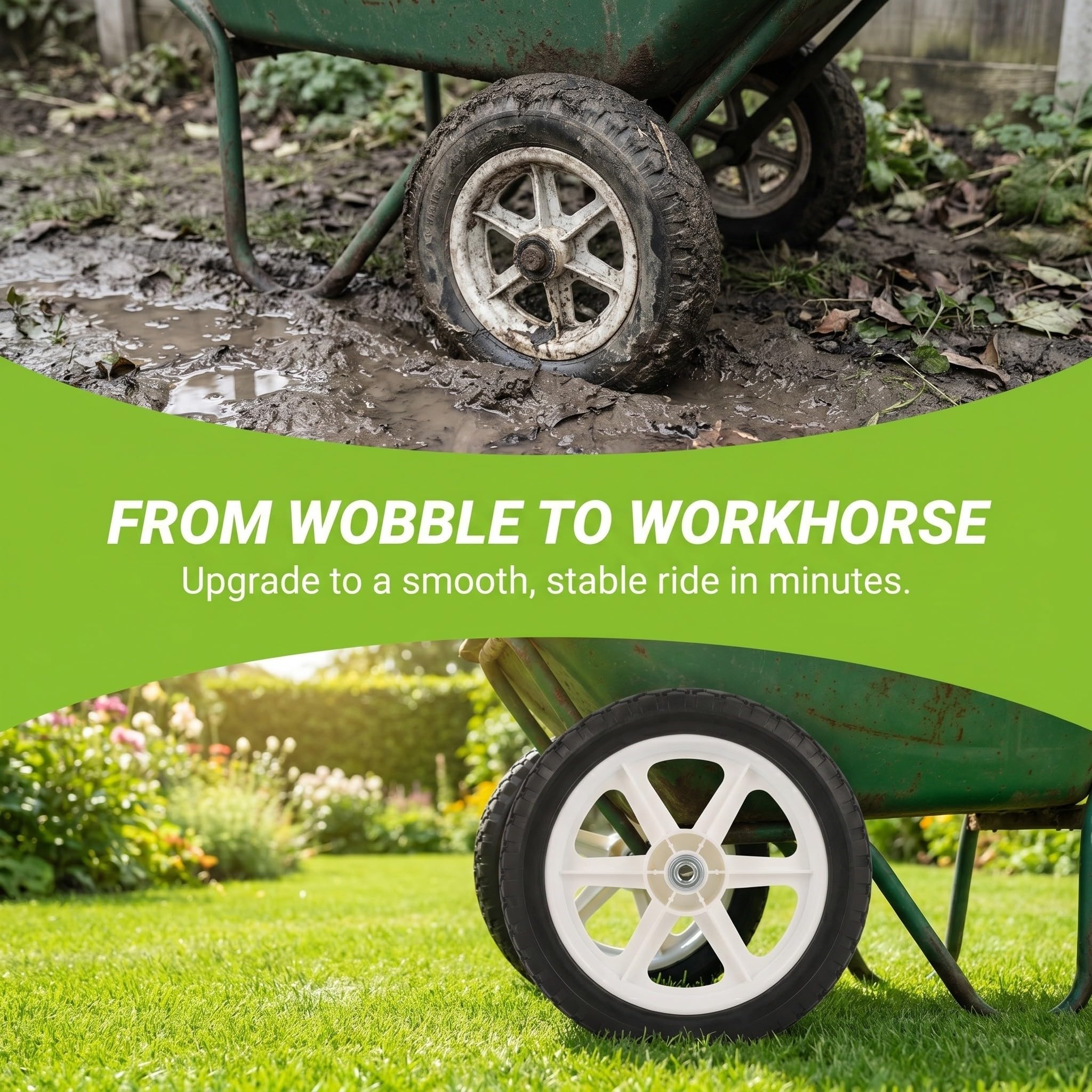 Zoll Gummirad als Ersatzteil für Gartenwagen und Schubkarre