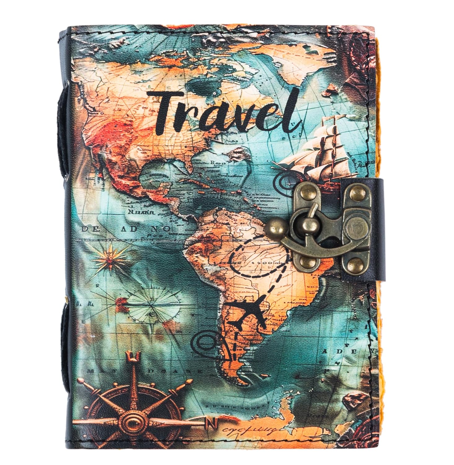 CRAFT JUNKY Vintage Leather Journal Diary for Women and Men Travel Diary Notebook for Writing Deckle Edge Paper