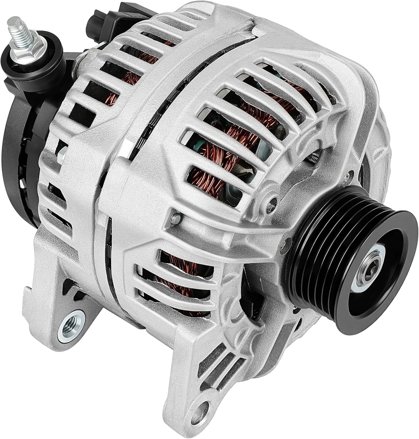 132A SCITOO Alternator New for Dodge for Durango 2003-2006,for Dodge for Ram 1500 2002-2006,for Jeep for Grand Cherokee 1999 2004 12V CW S6 Pulley Class Ref: 13916 0124525002 6004ML0000 6004ML0005