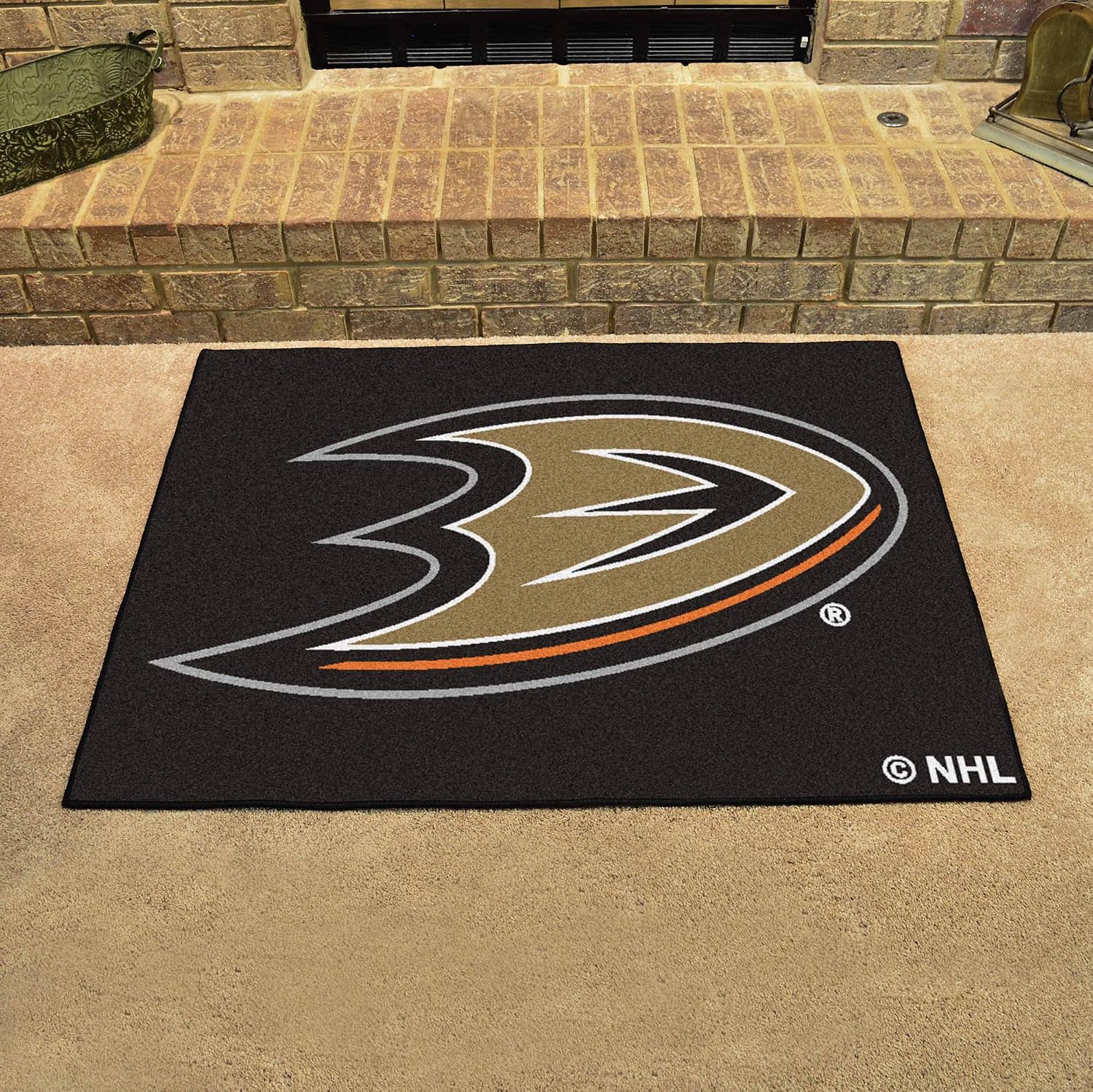 FANMATS 10624 NHL - Anaheim Ducks All-Star Mat | Black | 33.75"x42.5" | Duck Foot Primary Logo