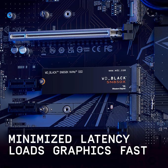 WD_BLACK 2TB SN850X NVMe Internal Gaming SSD Solid State Drive - Gen4 PCIe, M.2 2280, Up to 7,300 MB/s - WDS200T2X0E