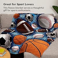 Vista 6 de Dawhud Direct Manta de forro polar deportivo para cama, 50x60 pulgadas, manta de forro polar para aficionados al deporte para adultos y niños
