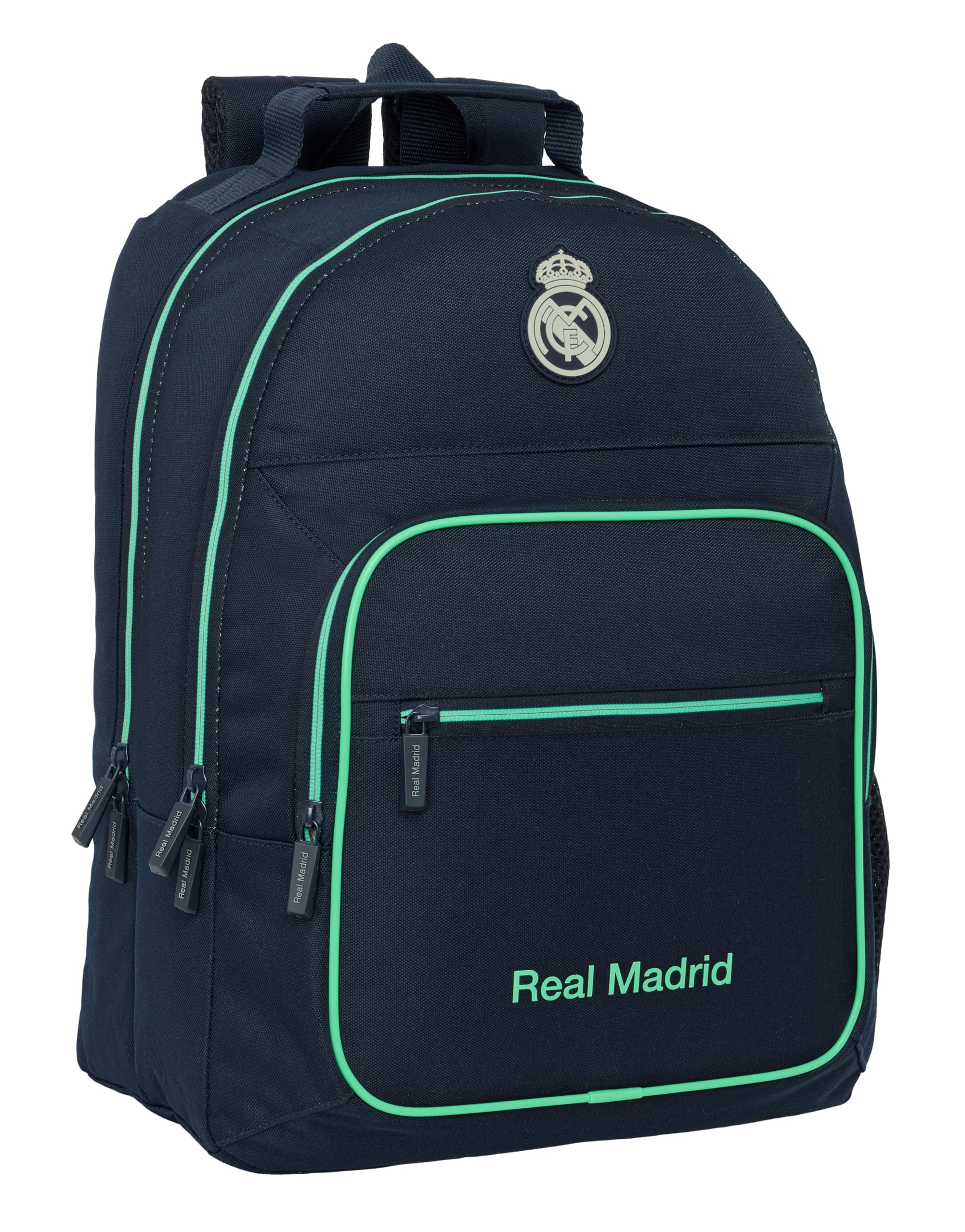 REAL MADRID 2ª EQUIPACIÓN 25/26 - Mochila Safta Escolar, Mochila, Ideal para Niños de Diferentes Edades, Cómoda y Versátil, Calidad y Resistencia, 32x16x42 cm