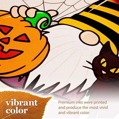 Miniatura 8 de G128 Bandera de jardín para decoración de Halloween, gato negro y fantasmas, 12 x 18 pulgadas