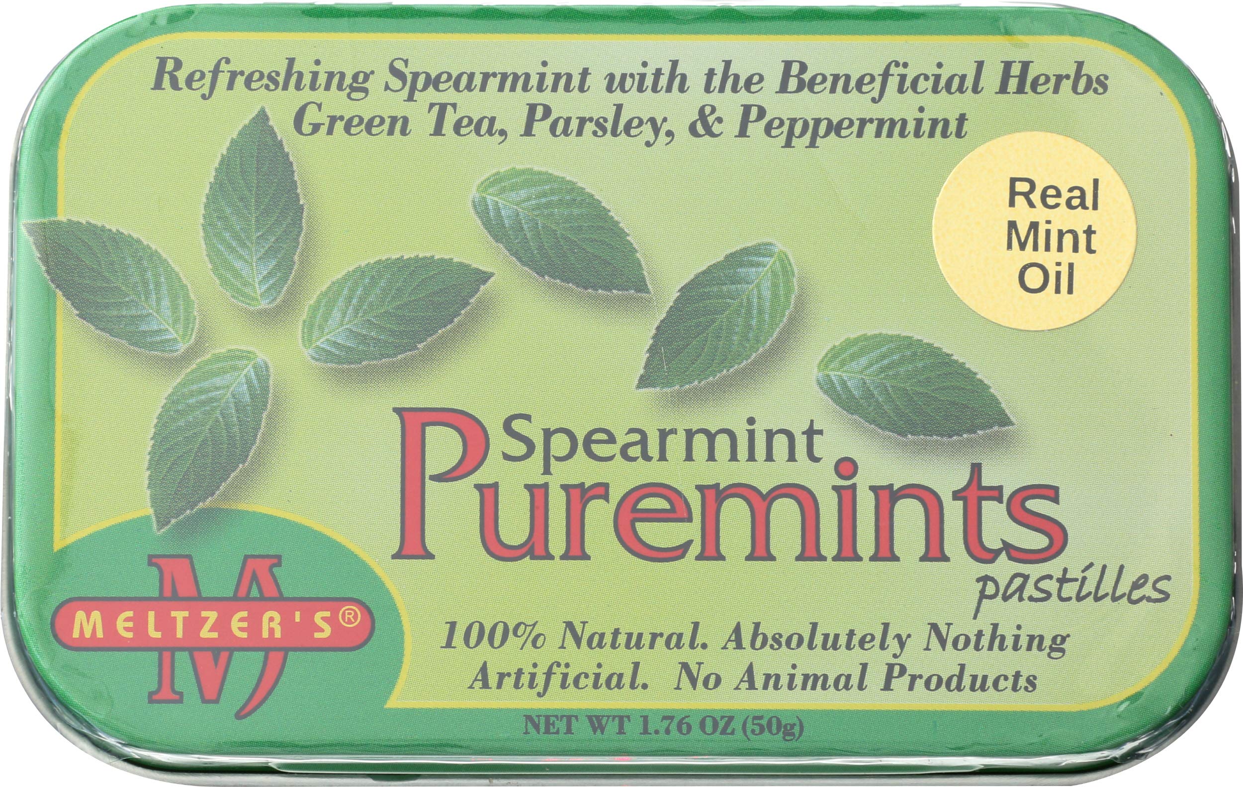 Meltzer's, Puremints Spearmint Tin, 1.76 Ounce
