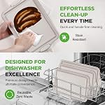 NutriChef 3-Piece Baking Sheet Set – Premium Nonstick Cookie Sheets with Silicone Handles, Oven Safe & Warp-Resistant, Small, Medium & Large Sizes for Versatile Baking