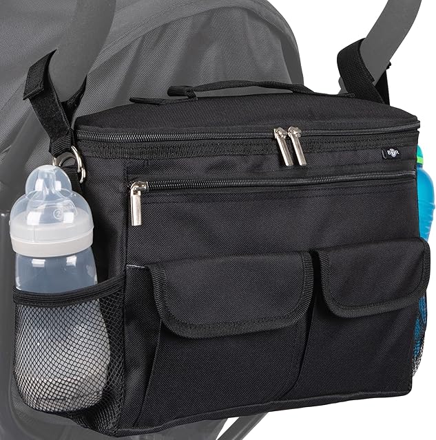 Buggy Organiser with Wipe Clean Lining. Fits All Pushchairs. A Durable Pram Organiser Storage Solution Bag  BTR